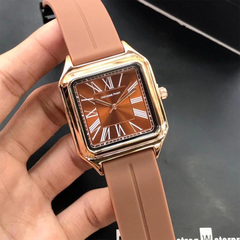Universal Point Model 1 Unisex Watch - Cartier Shape | Rubber Strap with New Magnetic Lock