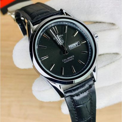 TAG Heuer Caliber Gents Collection - Leather Strap & Brass Case | Day & Date Display