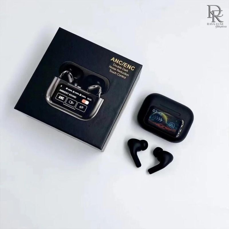 New Stock - A9 Pro LED Screen Airpods (Black Colour)