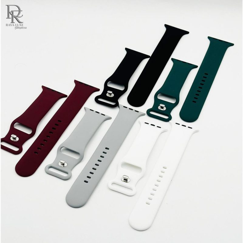 Silicon Strap with Button Lock for Smart Watches