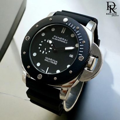 Luminor Panerai Men’s Watch – Side Seconds & Bazzle Movement with PVC Rubber Strap