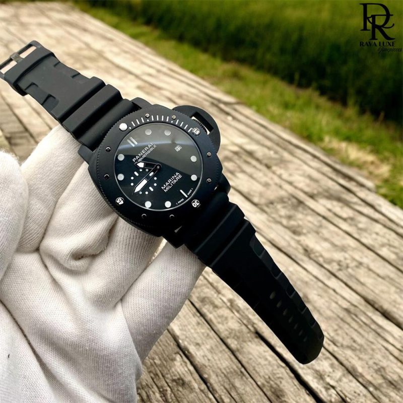 Luminor Panerai Men’s Watch – Side Seconds & Bazzle Movement with PVC Rubber Strap