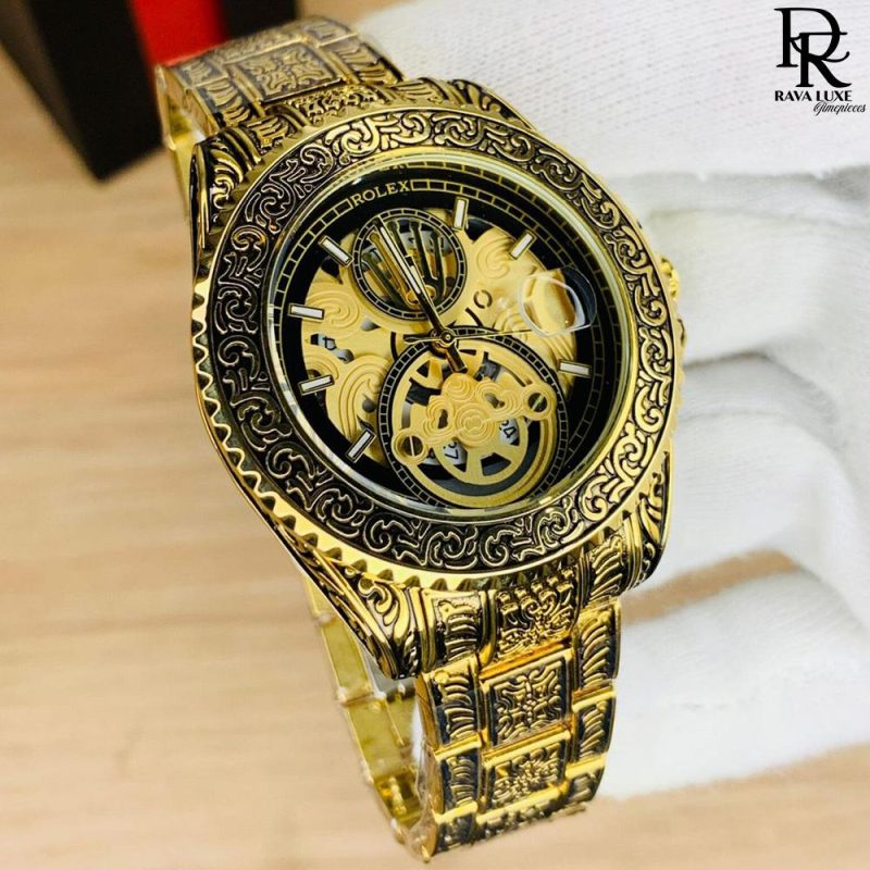 ROLEX Chain Watch - Engraving Model with Heavy Chain