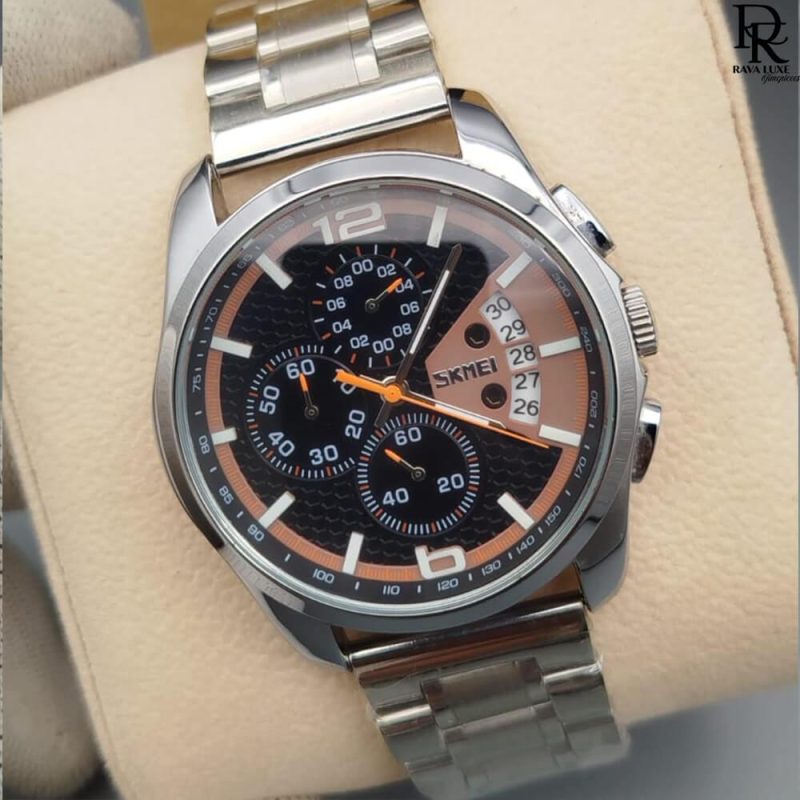 SKMEI Original Watch – Stainless Steel with Functional Dials