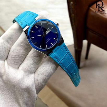 TISSOT PRX - Leather Strap Day & Date Watch for Men