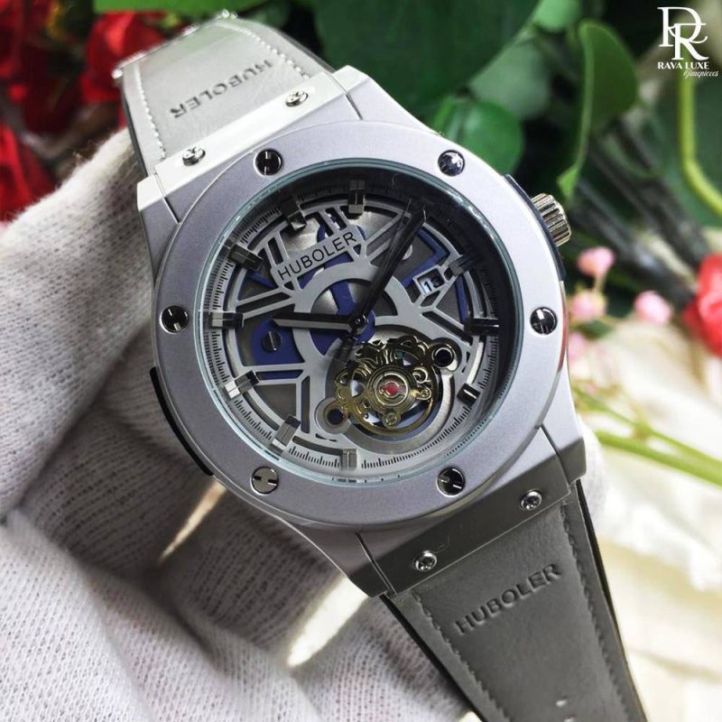 HUBOLER Gents Watch – Brass Case | Rubber Strap | Date Display