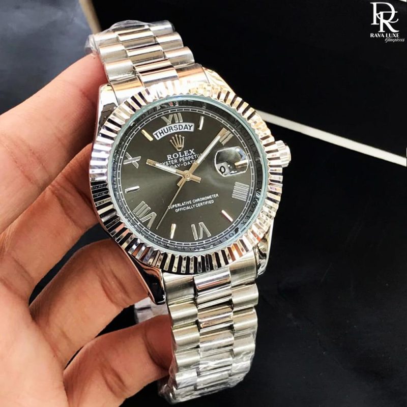 ROLEX Roman Model | Men's Watch | Stainless Steel | Day & Date Working