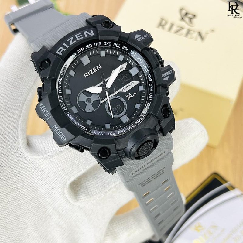 Rizen Sports Watch – Analog & Digital Display | Stopwatch | 3ATM Water-Resistant | 6 Months Warranty