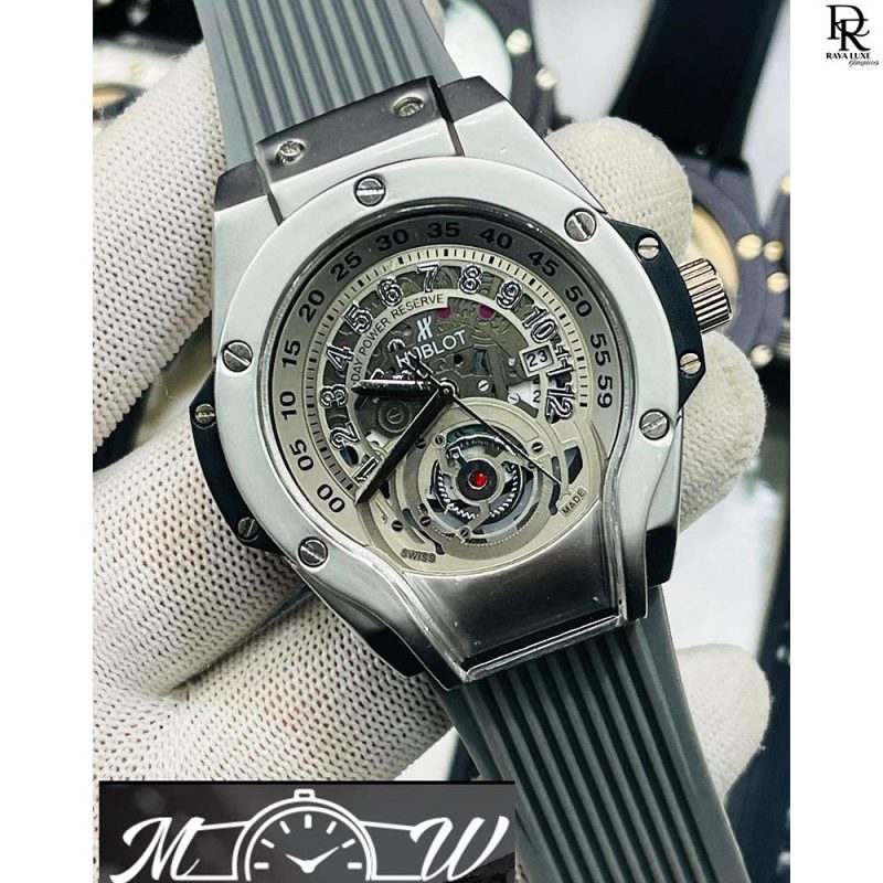 HUBLOT New Skeleton Watch | Rubber Strap | Master Lock | Date Working