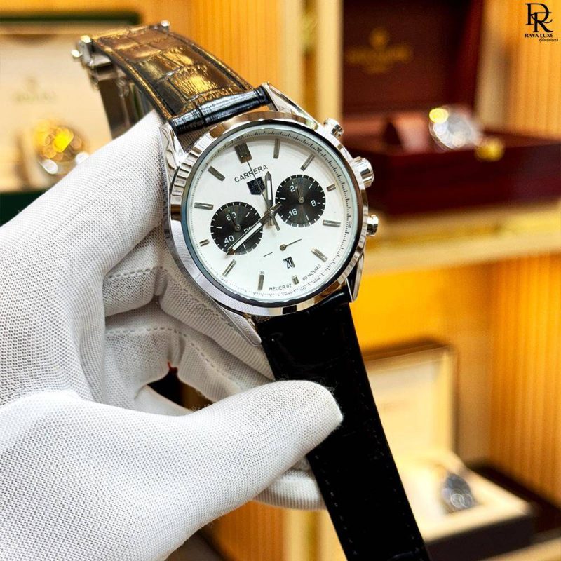 TAG Chronograph Watch – Leather Strap | Master Lock | Premium Quality