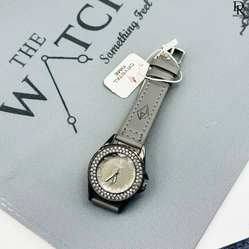 Crystal Time Ladies Watch | Stone Case | Elegant & Stylish