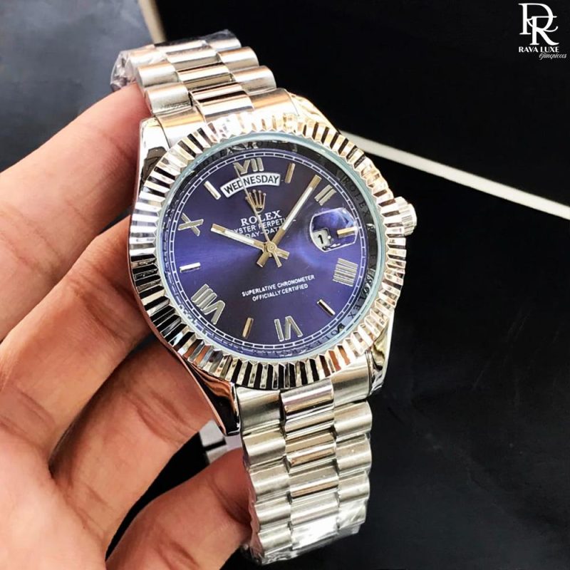 ROLEX Roman Model | Men's Watch | Stainless Steel | Day & Date Working