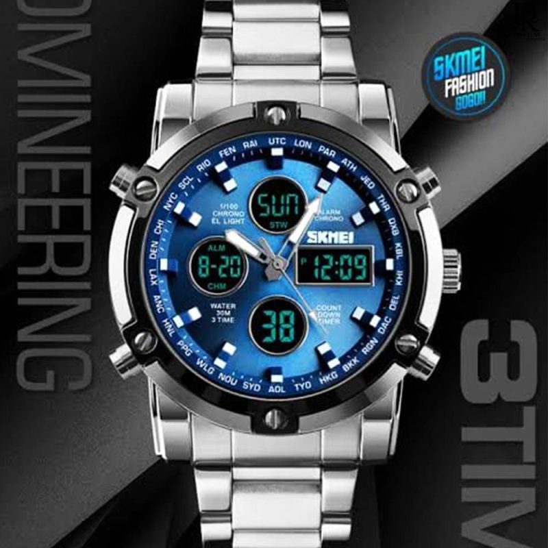 SKMEI Original Watch | Multi-Function | Stainless Steel | Time, Date, Alarm & Stopwatch