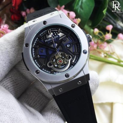 HUBOLER Gents Watch – Brass Case | Rubber Strap | Date Display