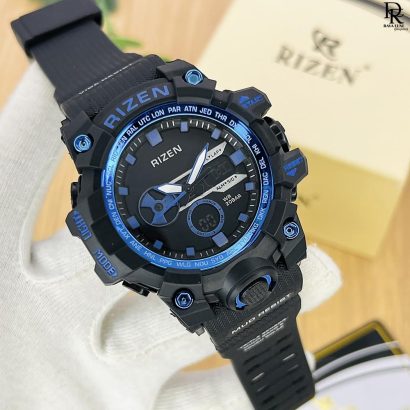 Rizen Sports Watch – Analog & Digital Display | Stopwatch | 3ATM Water-Resistant | 6 Months Warranty