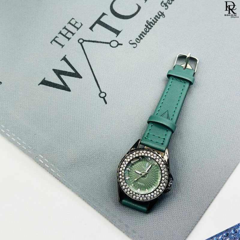 Crystal Time Ladies Watch | Stone Case | Elegant & Stylish