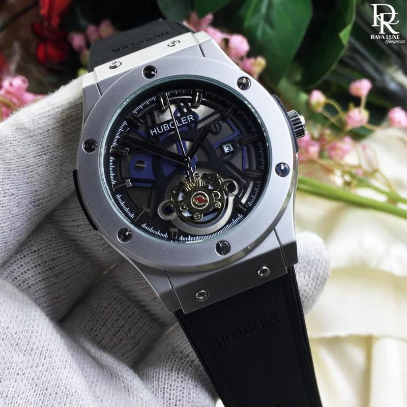 HUBOLER Gents Watch – Brass Case | Rubber Strap | Date Display