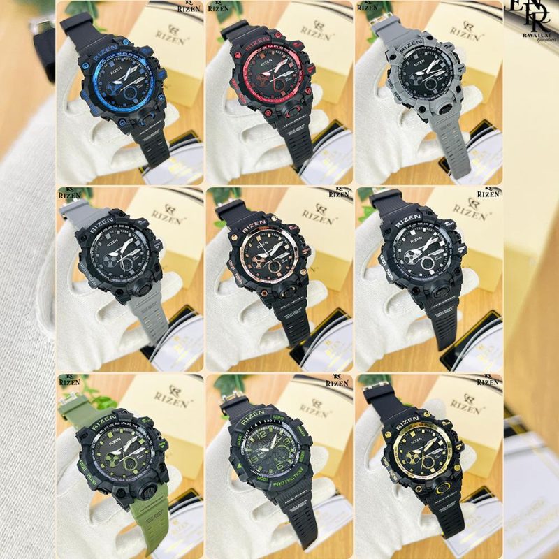 Rizen Sports Watch – Analog & Digital Display | Stopwatch | 3ATM Water-Resistant | 6 Months Warranty