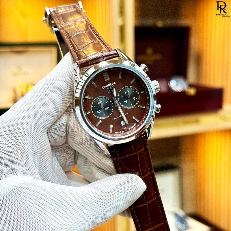 TAG Chronograph Watch – Leather Strap | Master Lock | Premium Quality