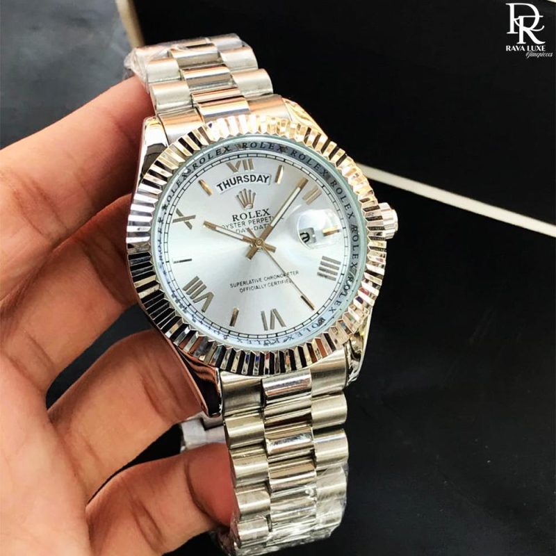 ROLEX Roman Model | Men's Watch | Stainless Steel | Day & Date Working