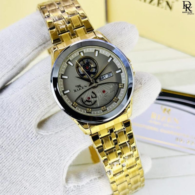 Rizen RZ-734 Couple Watch | Timeless Love | Quartz Movement | Stainless Steel | Water Resistant