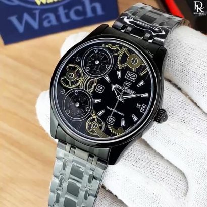 CHAXIGO Men's Watch | 6840 Model | Water Resistance | Steel Chain | Date & Inner Dial Working | Attractive Look