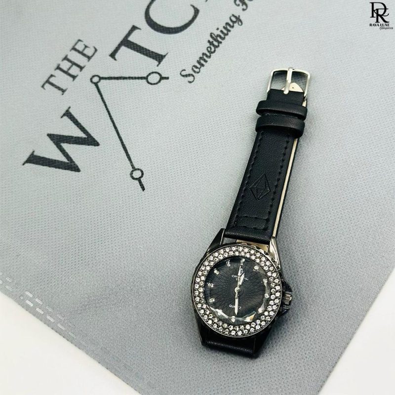 Crystal Time Ladies Watch | Stone Case | Elegant & Stylish