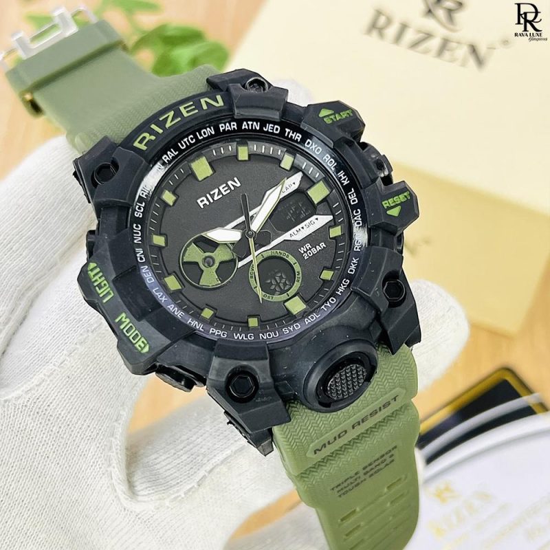 Rizen Sports Watch – Analog & Digital Display | Stopwatch | 3ATM Water-Resistant | 6 Months Warranty