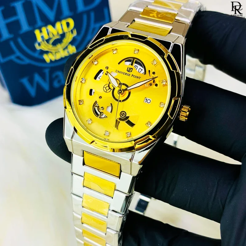 Universe Point Men’s Skeleton Watch – Elegant & Stylish