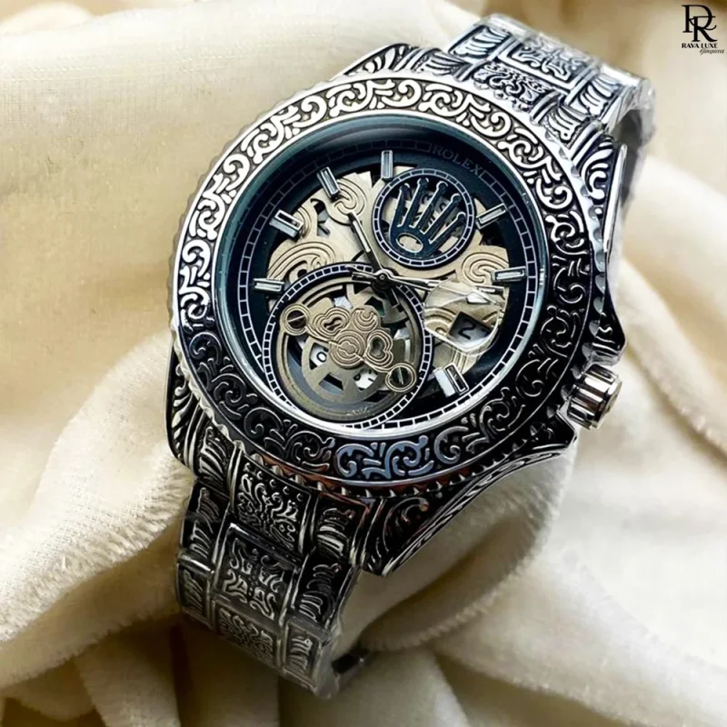 Rolex Men’s Watch – Engraved Design & Premium Finish