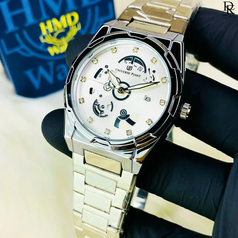 Universe Point Men’s Skeleton Watch – Elegant & Stylish
