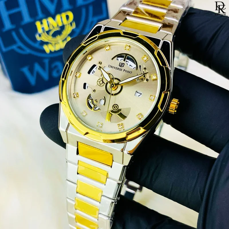 Universe Point Men’s Skeleton Watch – Elegant & Stylish