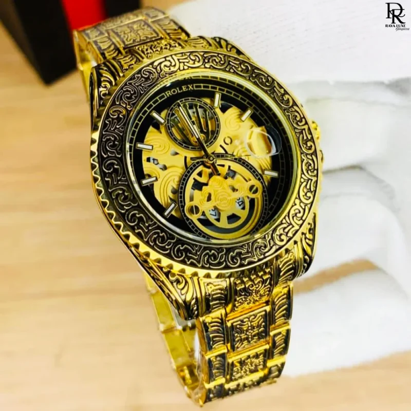 Rolex Men’s Watch – Engraved Design & Premium Finish