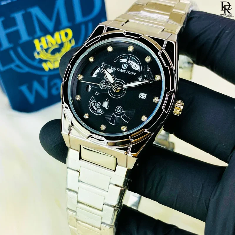 Universe Point Men’s Skeleton Watch – Elegant & Stylish