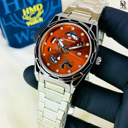 Universe Point Men’s Skeleton Watch – Elegant & Stylish