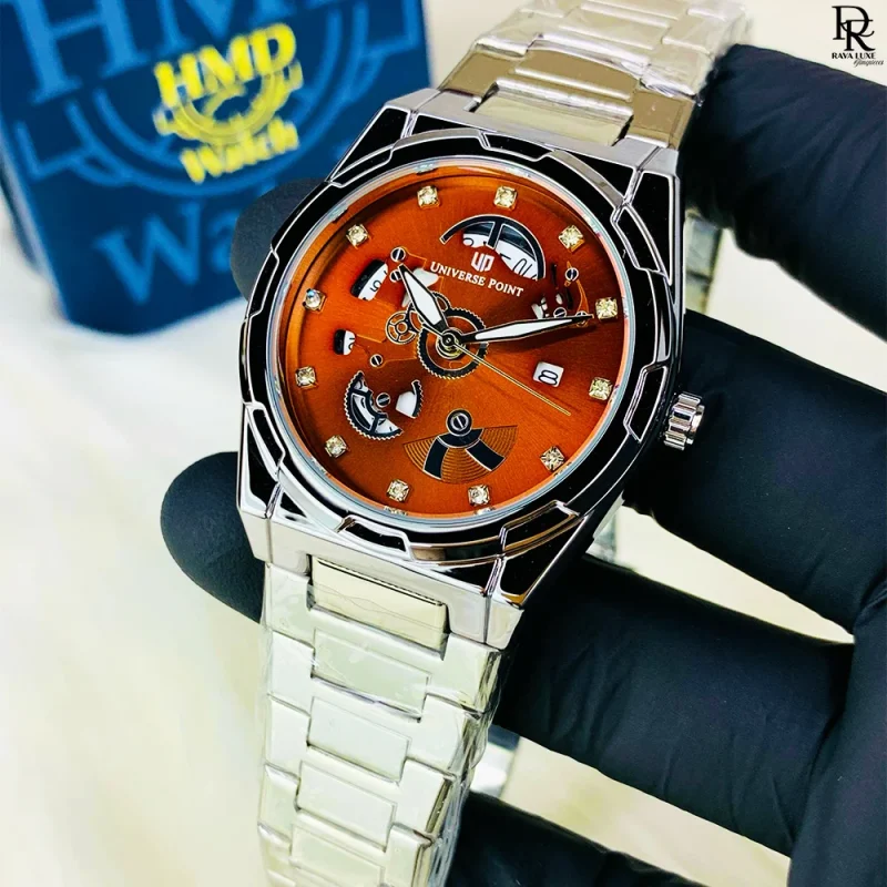 Universe Point Men’s Skeleton Watch – Elegant & Stylish