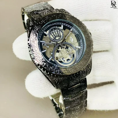 Rolex Men’s Watch – Engraved Design & Premium Finish