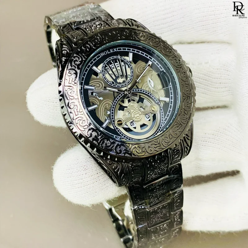 Rolex Men’s Watch – Engraved Design & Premium Finish