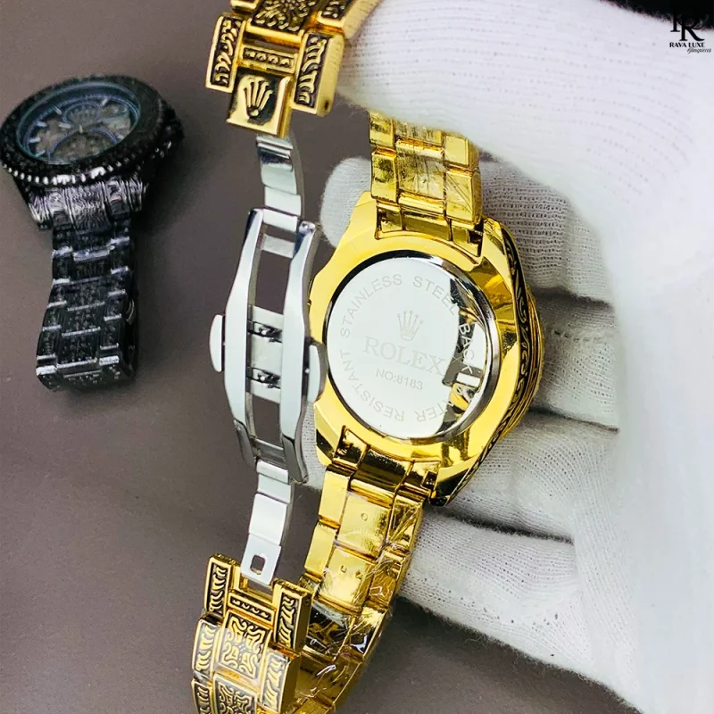 Rolex Men’s Watch – Engraved Design & Premium Finish