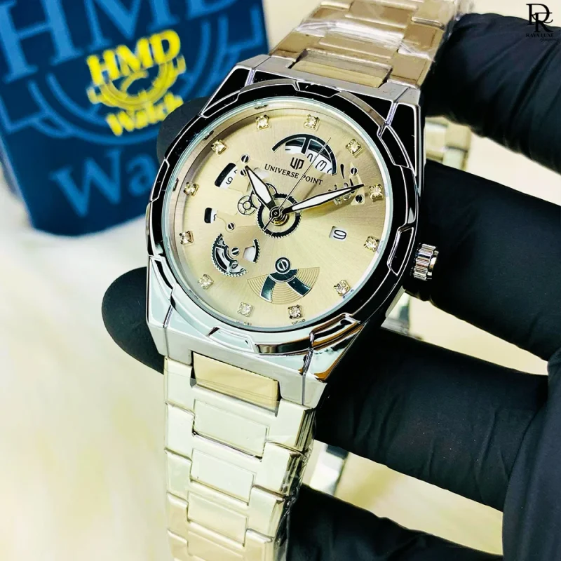 Universe Point Men’s Skeleton Watch – Elegant & Stylish