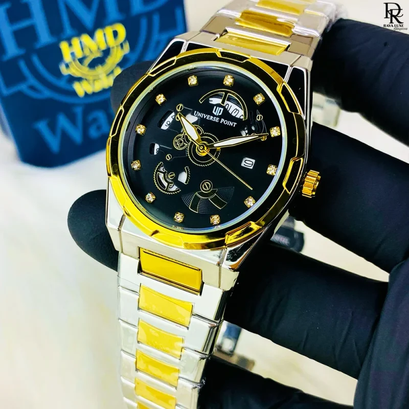 Universe Point Men’s Skeleton Watch – Elegant & Stylish