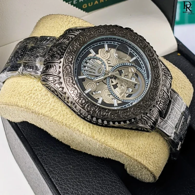 Rolex Men’s Watch – Engraved Design & Premium Finish