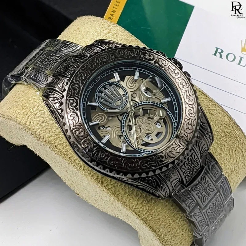 Rolex Men’s Watch – Engraved Design & Premium Finish