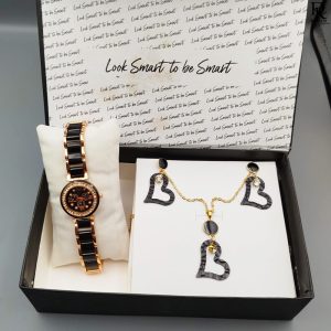 Women’s Watch + Locket Gift Set – Brands Collection