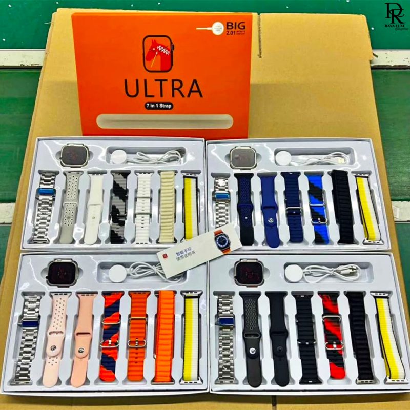 ULTRA 7-in-1 Smart Watch – Full Strap Set + Gift Box