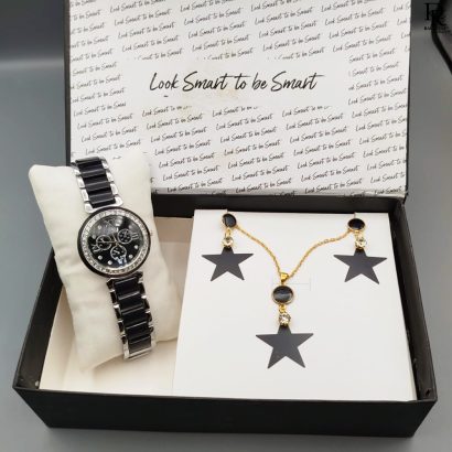 Women’s Watch + Locket Gift Set – Brands Collection