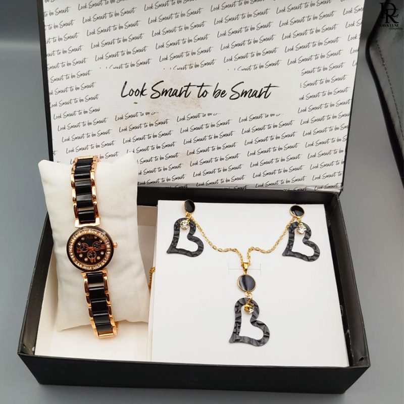 Women’s Watch + Locket Gift Set – Brands Collection