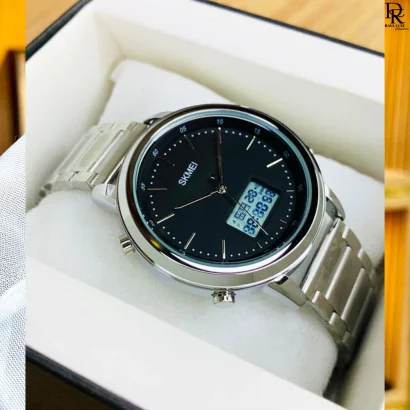 Skmei 1652 Dual Time Stainless Steel Watch – Original