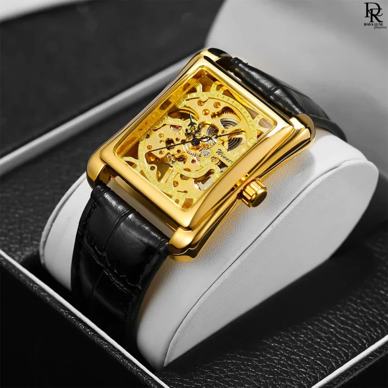 FORSINING Square Skeleton Dial – Automatic Men’s Watch