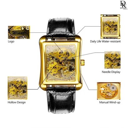 FORSINING Square Skeleton Dial – Automatic Men’s Watch